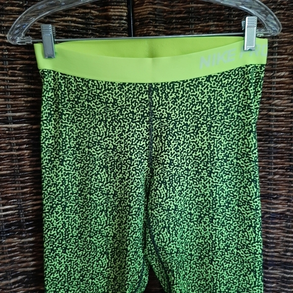 Nike Pro Dri Fit Stay Cool Ankle Tights Pants Mezzo Large Neon Workout Athletic - Picture 4 of 9